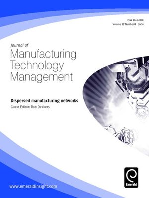 cover image of Journal of Manufacturing Technology Management, Volume 17, Issue 8
